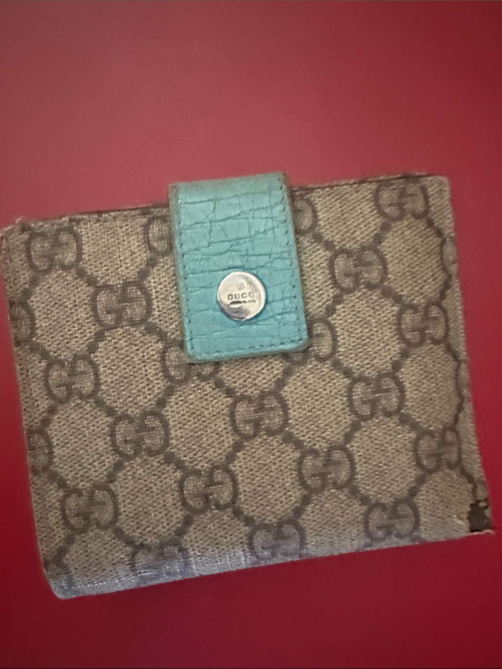 Gucci Brown Monogram Fold-Over Wallet - Picture 6 of 12